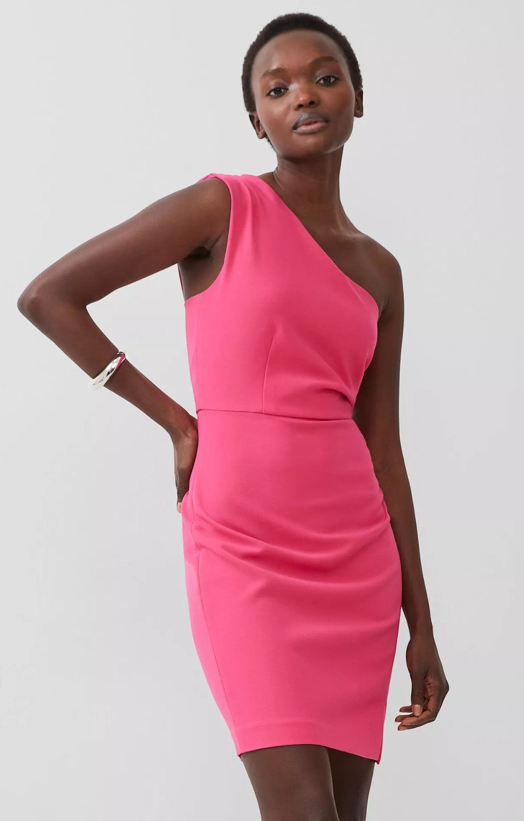 French Connection Whisper One Shoulder Mini Dress