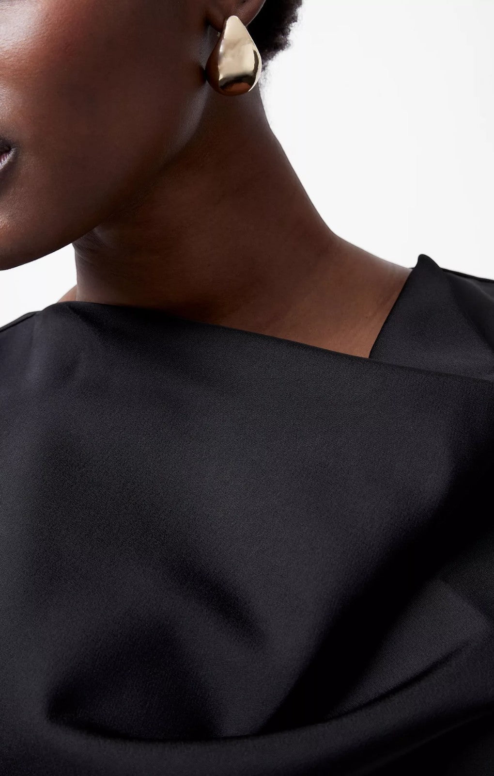 French Connection Fenix Satin Dress Blackout
