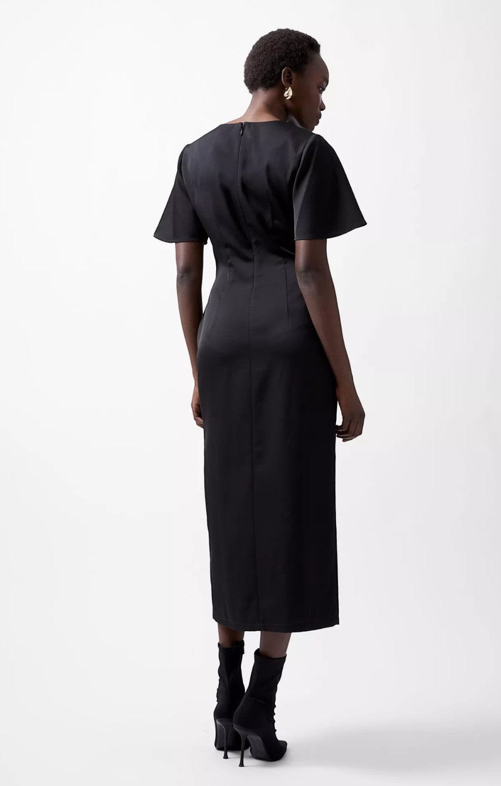 French Connection Fenix Satin Dress Blackout