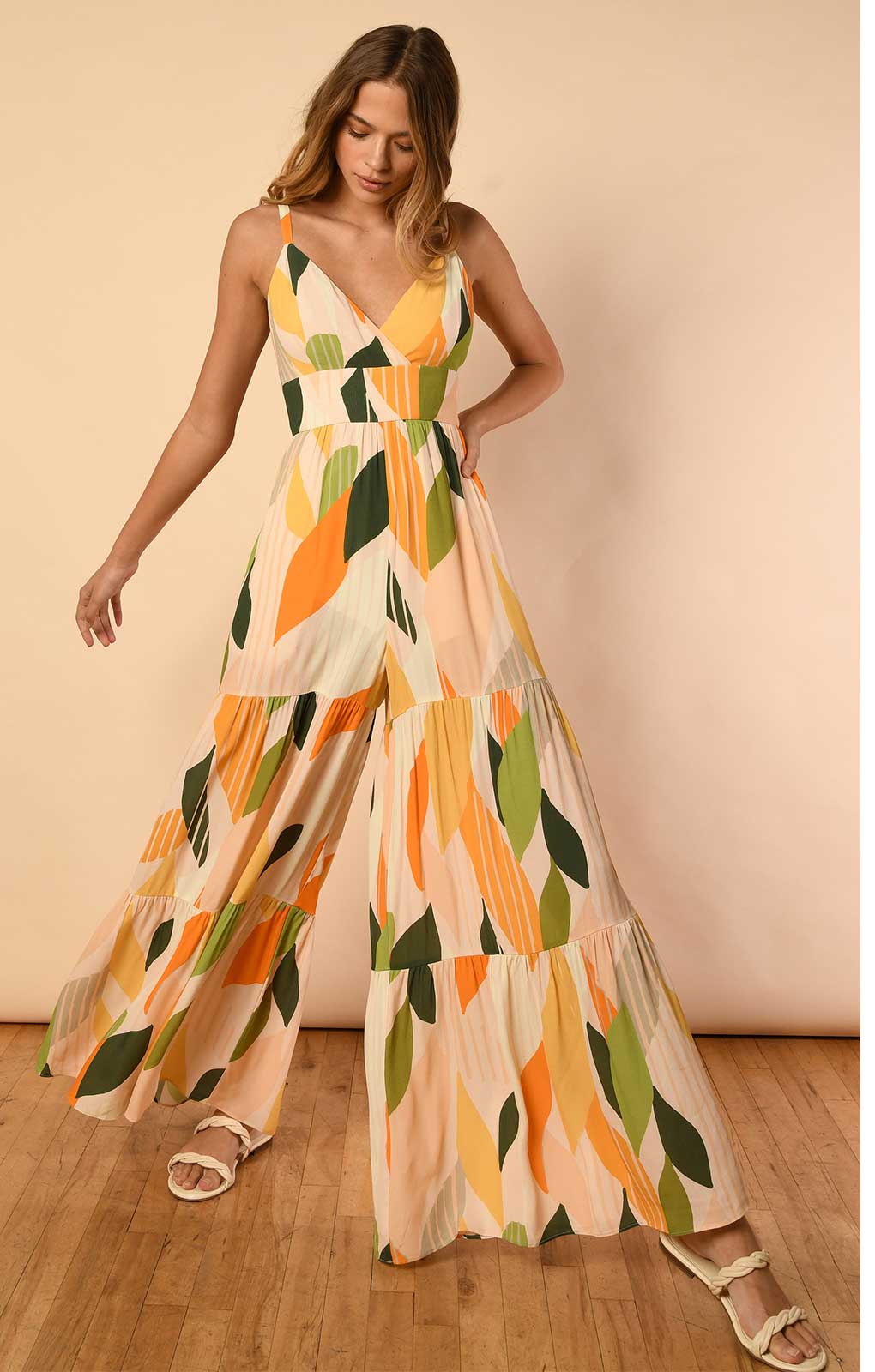 Hutch Zora Jumpsuit in Retro Geo Leaf