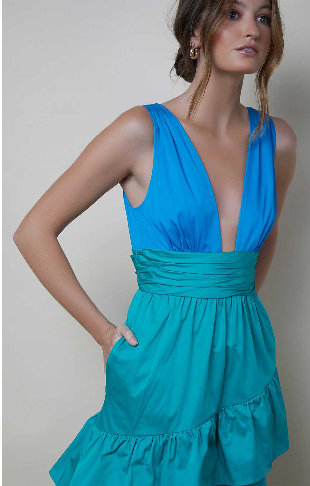 Hutch Misha Dress in Colourblock