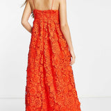Asos Edition 3D Floral Cami Midi Dress