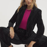 Simply Be Black Pleated Velour Co-Ord
