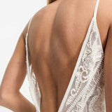 Asos Edition Neve Placement Embroidered And Beaded Cami Dress In Ivory