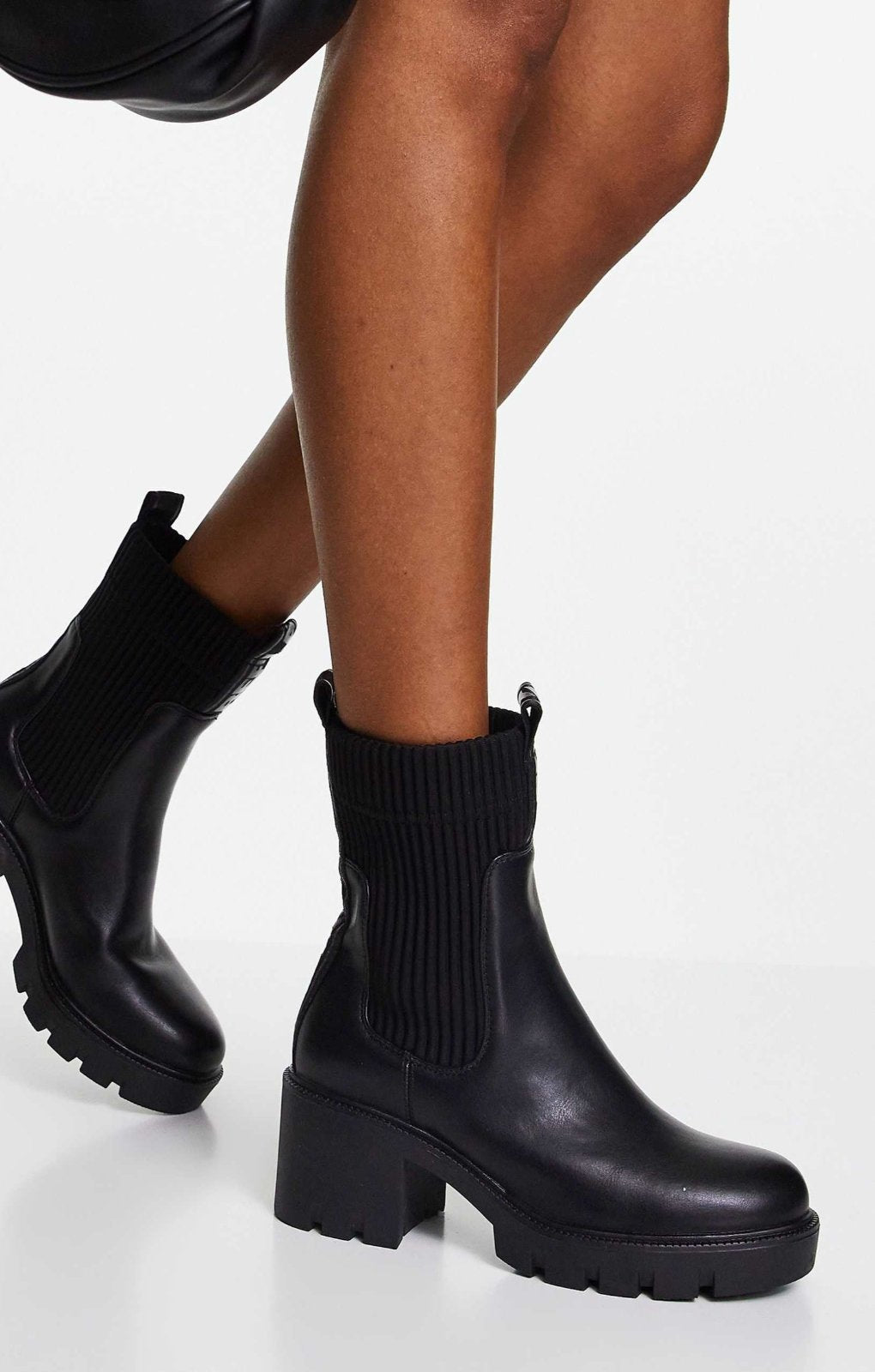 Replay Heeled Chelsea Boots in Black