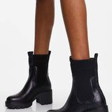 Replay Heeled Chelsea Boots in Black