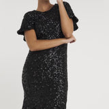 Joanna Hope Sequin Midi Dress