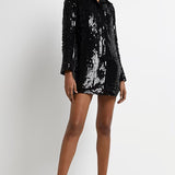 River Island Black Camila Mini Shirt Dress