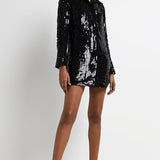 River Island Black Camila Mini Shirt Dress product image