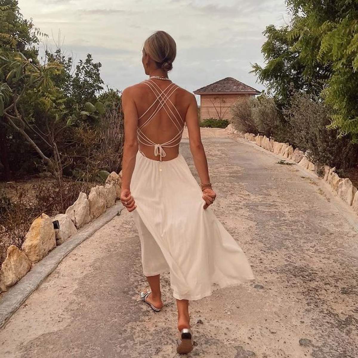 Finders Keepers Ivory Olympia Midi Dress
