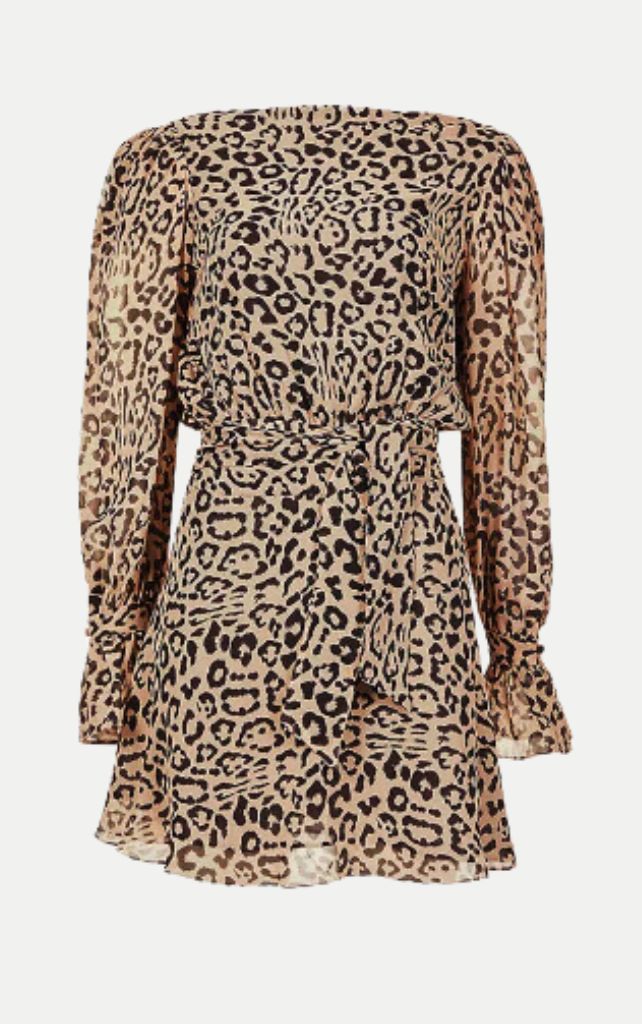 Harmur Gilly Mini Dress Leopard