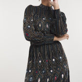 Joanna Hope Multi-coloured Geo Beaded Dress