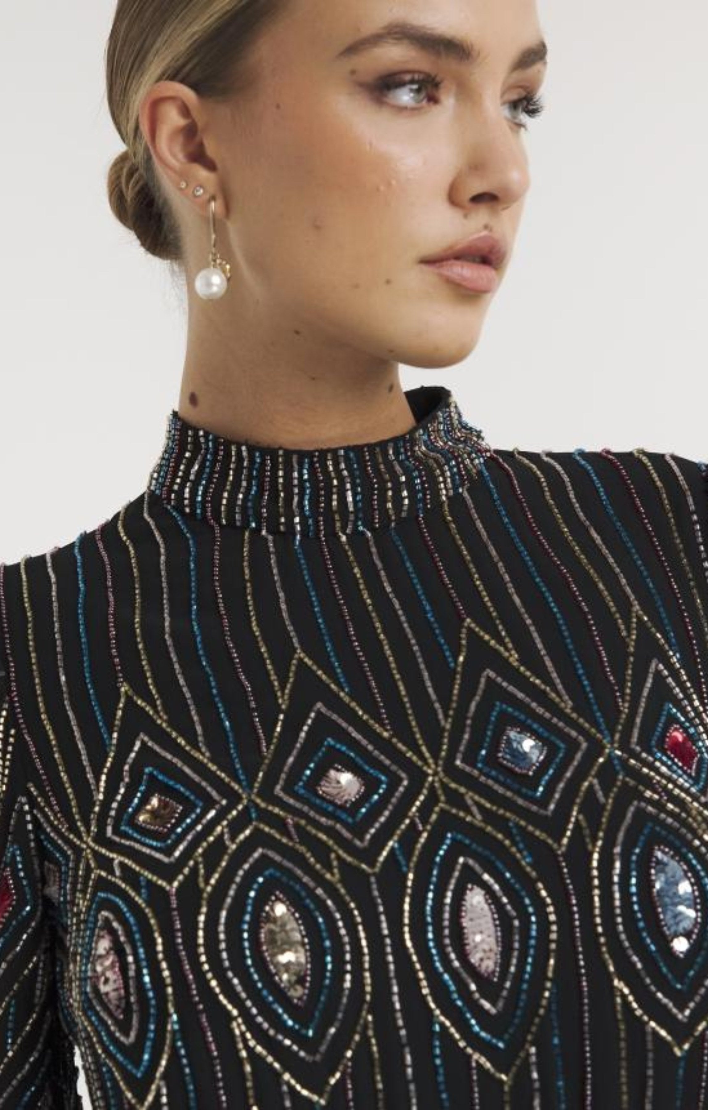 Joanna Hope Multi-coloured Geo Beaded Dress