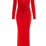 Roserry Mallorca Jersey Maxi Dress in Red