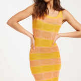Jjxx Knitted Midi Dress In Orange Stripe – dresses by JJXX, available to rent from Hirestreet