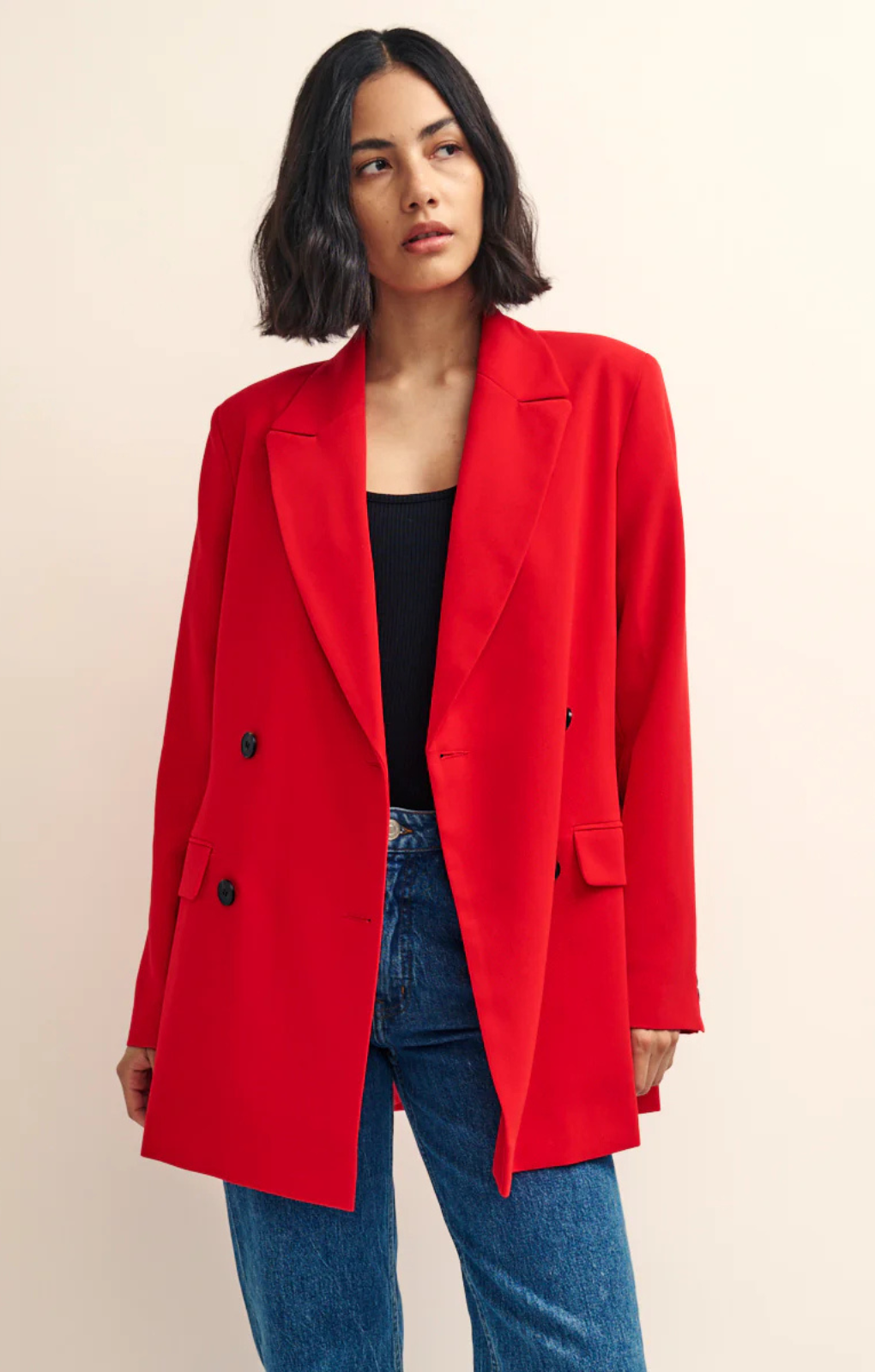 Nobody's Child Fearne Cotton Red Double Breasted Blazer