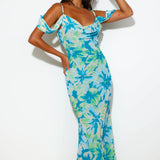 Seven Wonders Green Floral Longina Maxi Dress