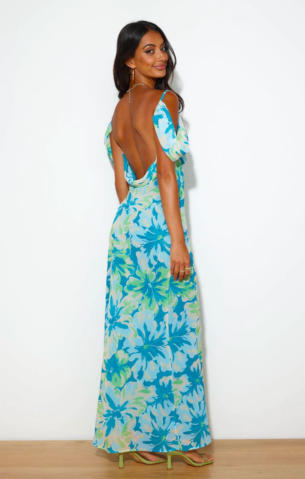 Seven Wonders Green Floral Longina Maxi Dress