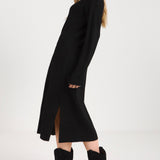 Simply Be Black High Neck Knitted Midaxi Dress