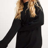Simply Be Black High Neck Knitted Midaxi Dress