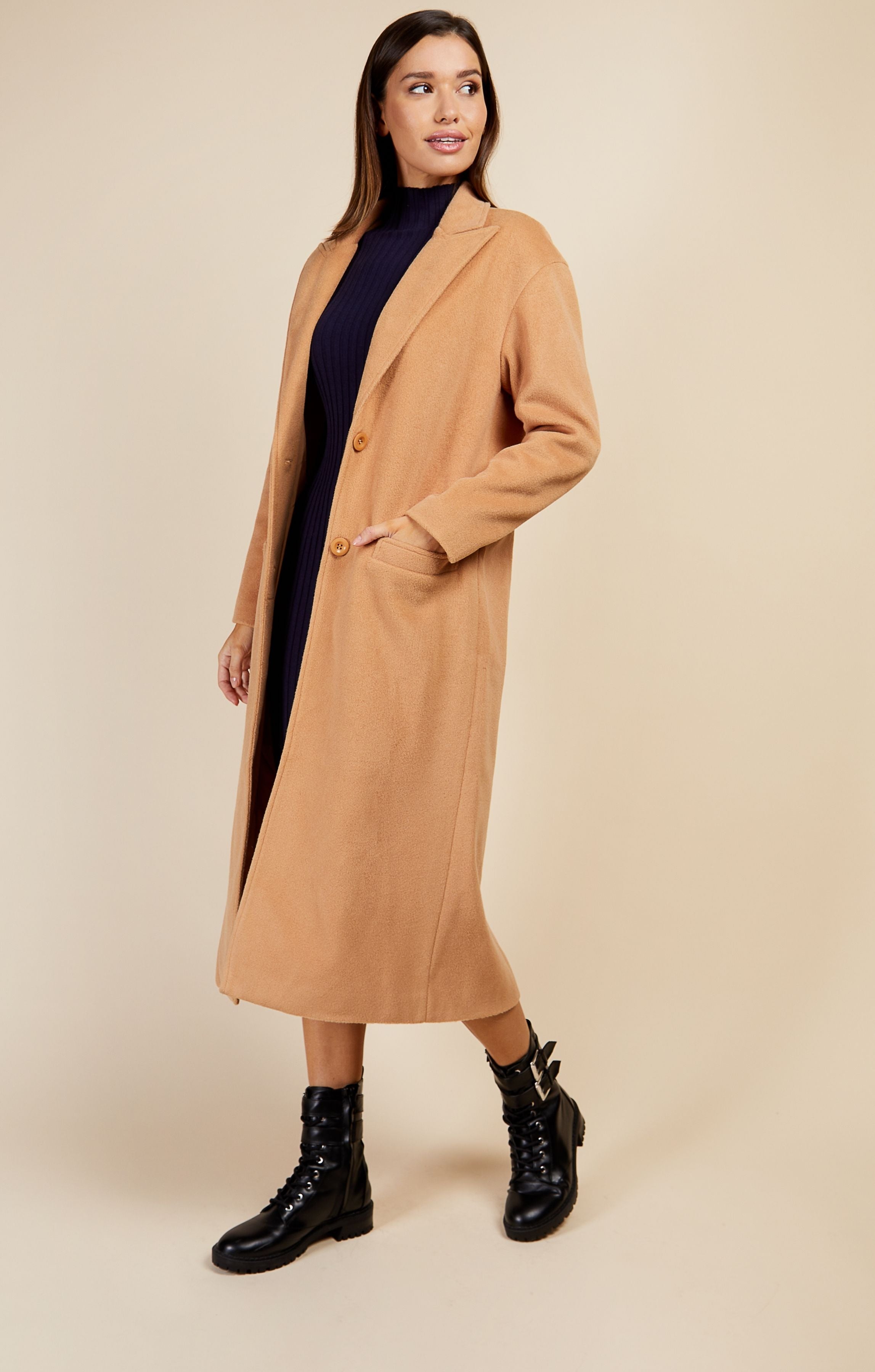 Little Mistress Camel Oversized Coat