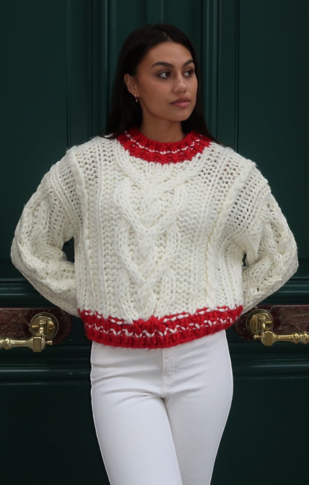 Kiwi & Co Red Velvet Pleated Jumper