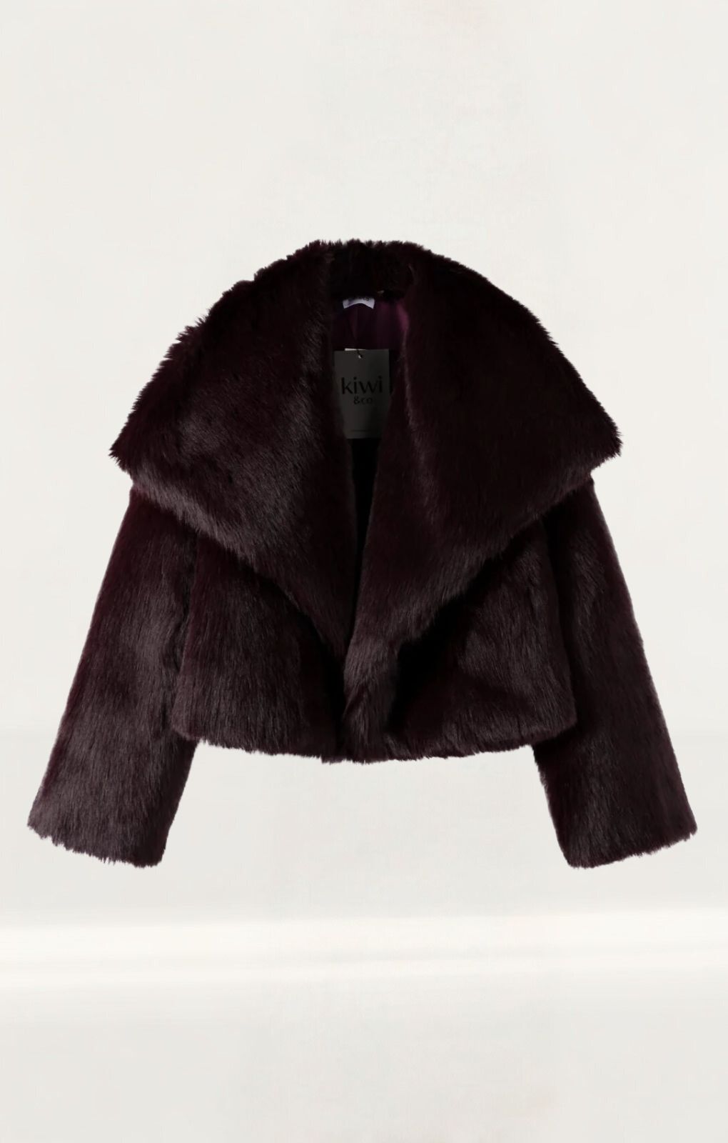 Kiwi & Co Lyla Faux Fur Wine Coat
