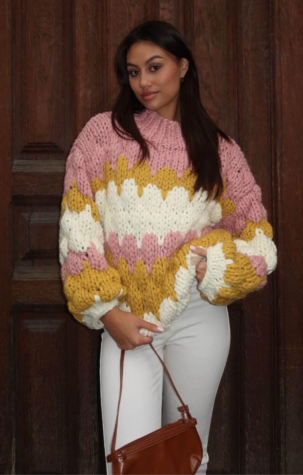 Kiwi & Co Honeybee Sweetheart Chunky Knit Jumper