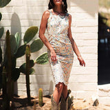 Winona Sunburst Backless Dress