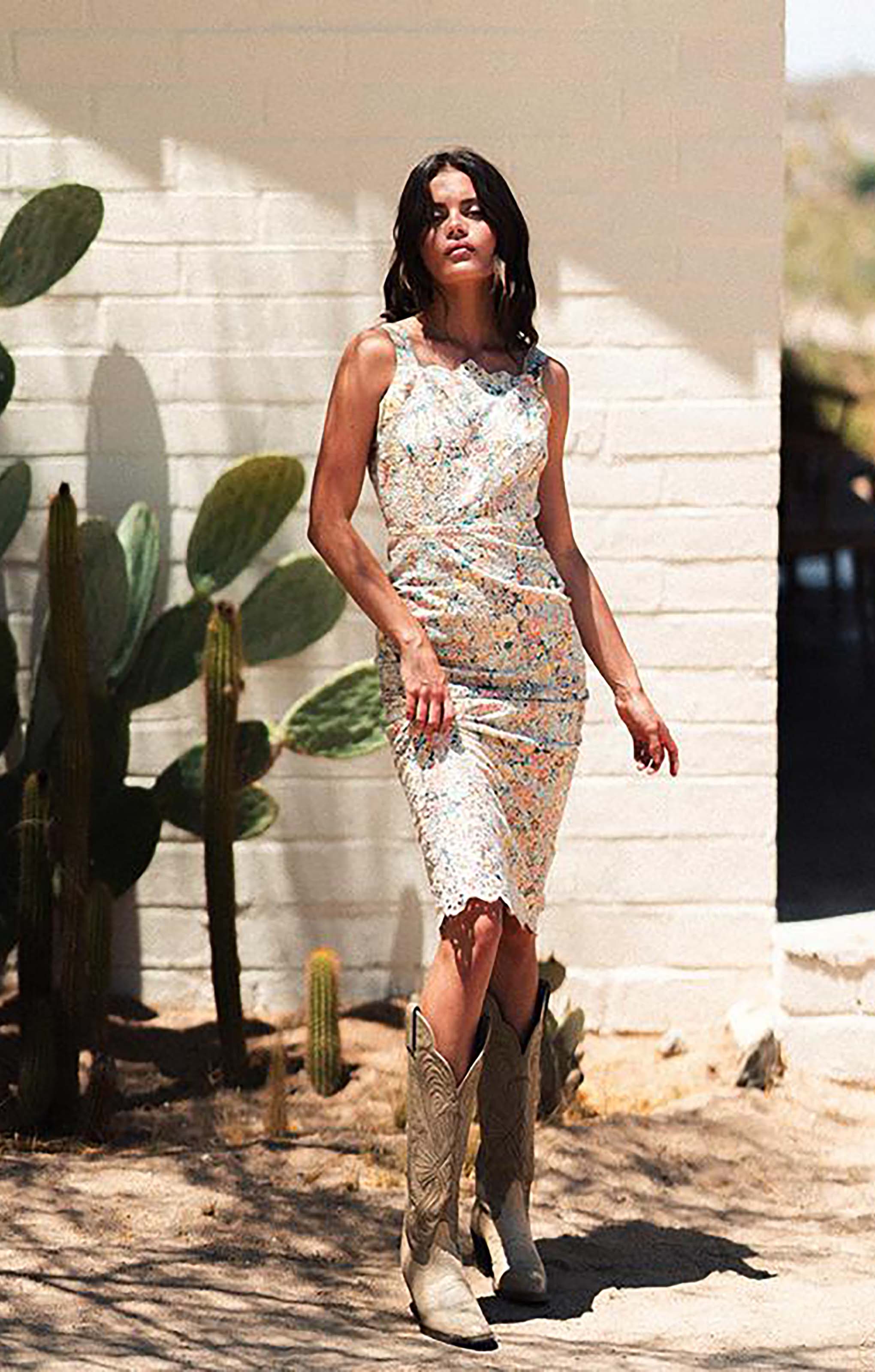 Winona Sunburst Backless Dress