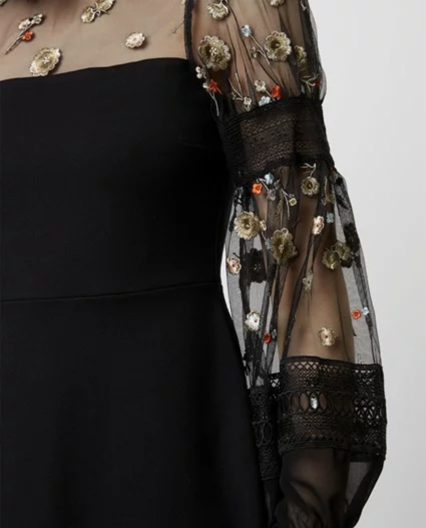 French Connection Paulette Embroidered Dress