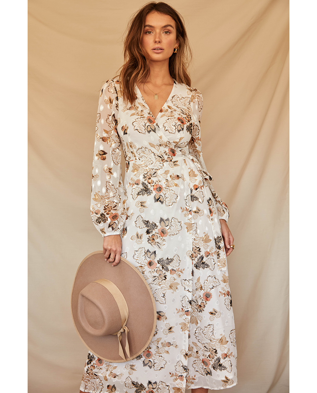 Runaway The Label Halenne Dress In White Floral