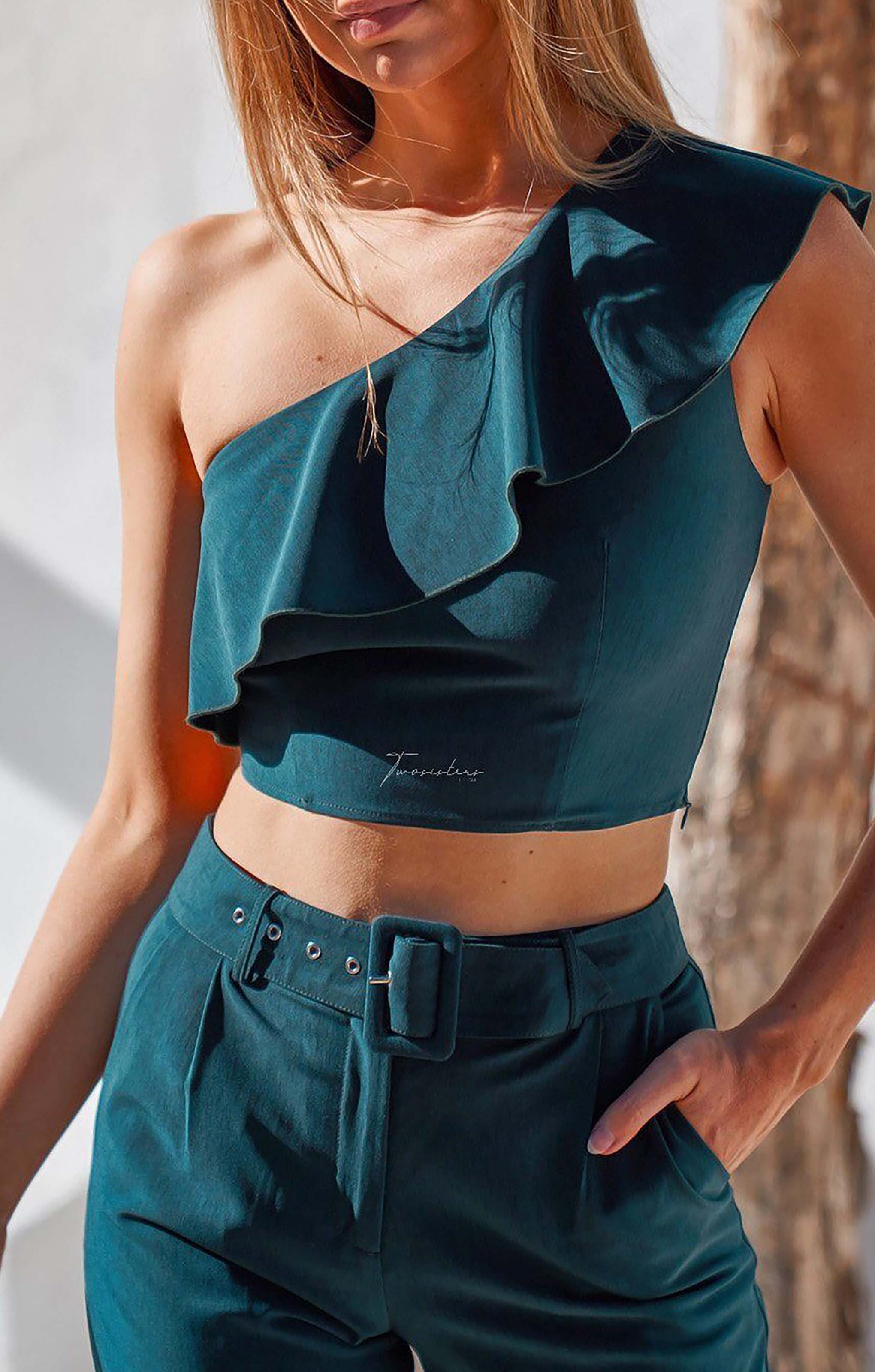 TwoSisters The Label Shannon Green Trouser & Top Co-Ord
