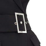 Lavish Alice Off The Shoulder Tuxedo Mini Dress