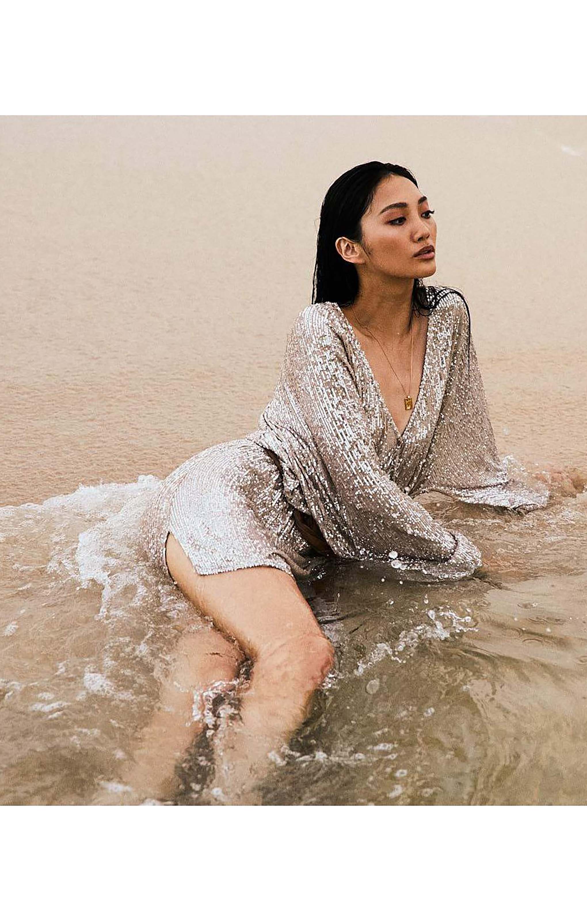 Winona Broadway Silver Sequin Mini Dress