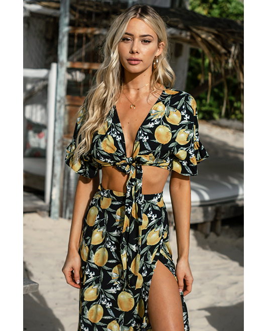Seven Wonders Limoncello Wrap Co-Ord