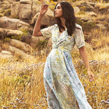 Hope & Ivy Floral Midi With Thigh Splits