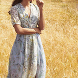 Hope & Ivy Floral Midi With Thigh Splits