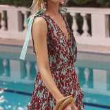 Talulah Superbloom Mini Dress With Tie Straps