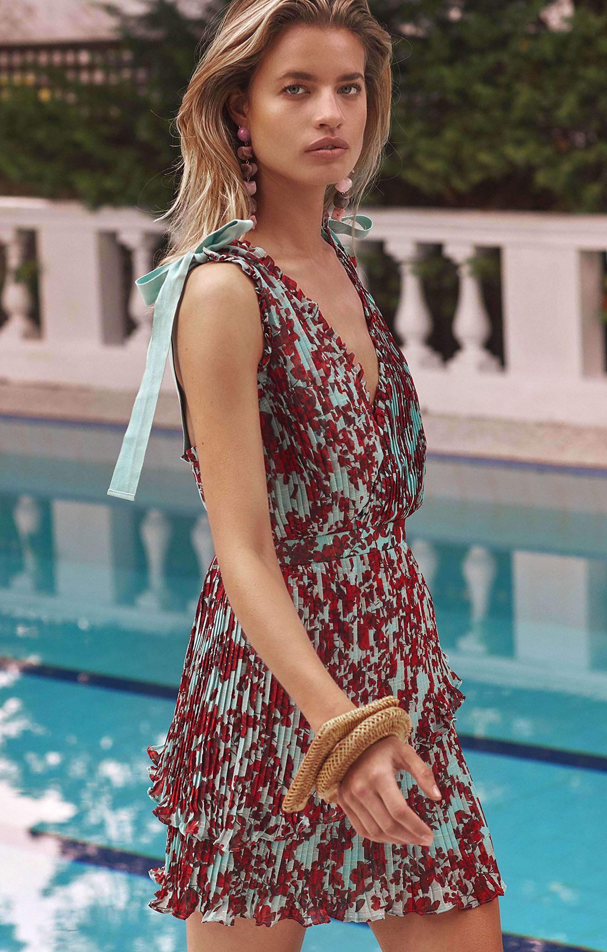 Talulah Superbloom Mini Dress With Tie Straps