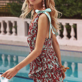 Talulah Superbloom Mini Dress With Tie Straps