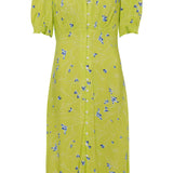 French Connection Lime Punch Ambar Printed Tea Dress
