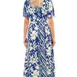 French Connection Clement Blue Diah Crepe Wrap Dress product image