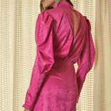 Saylor Romy Pink Satin Mini Dress