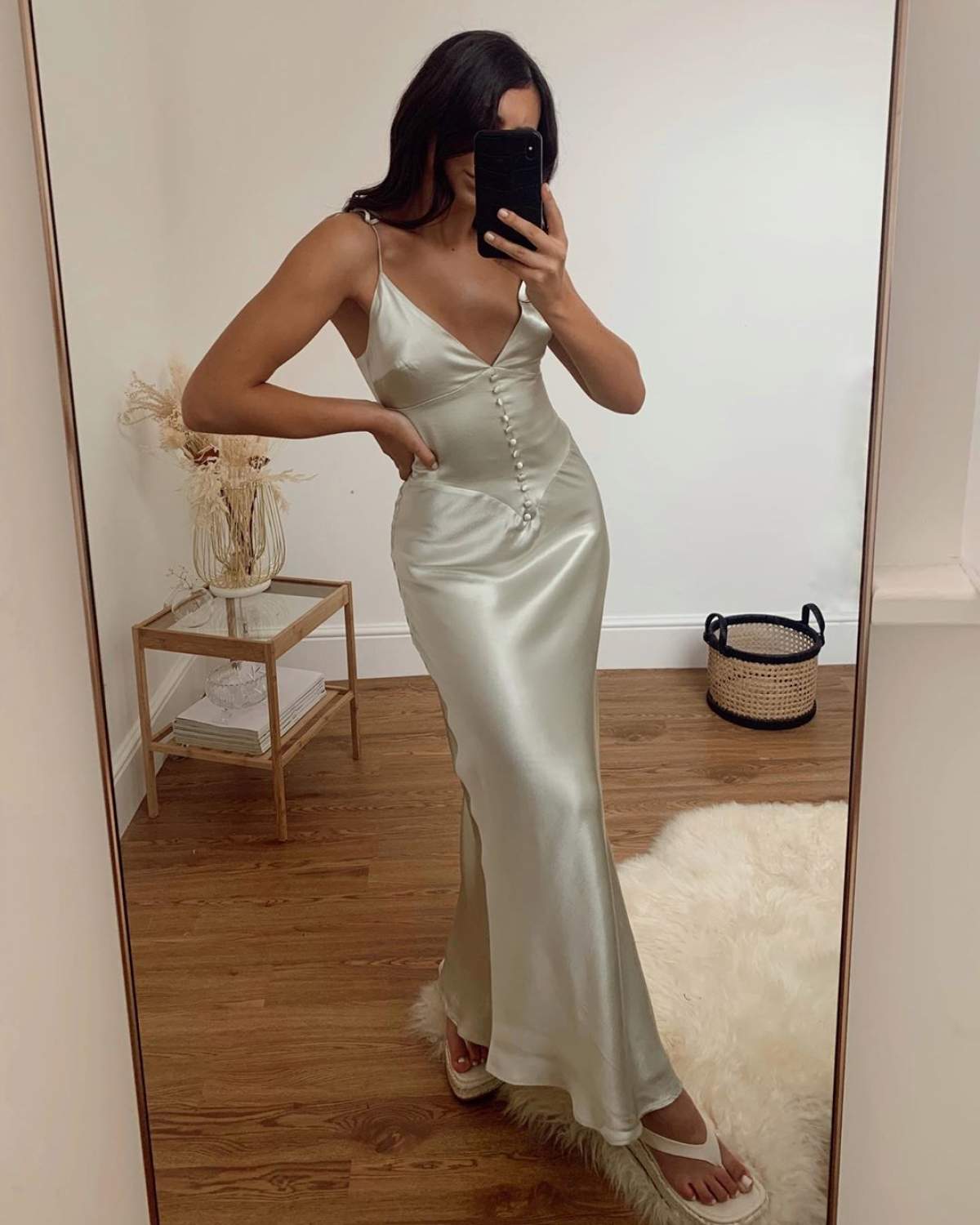 Bardot Pistachio Zelda Slip Dress