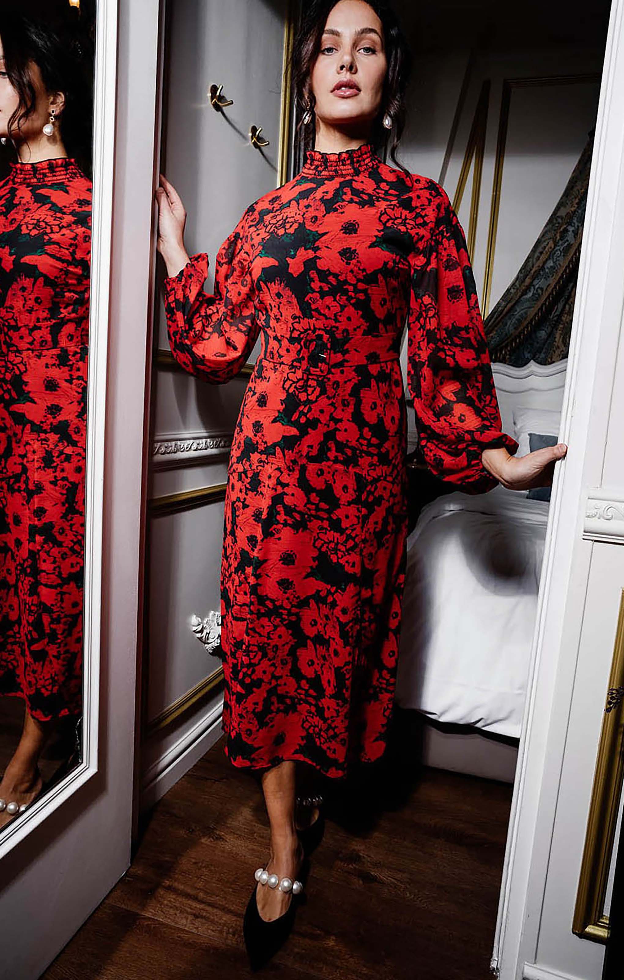 Hope & Ivy Red Gracie Dress