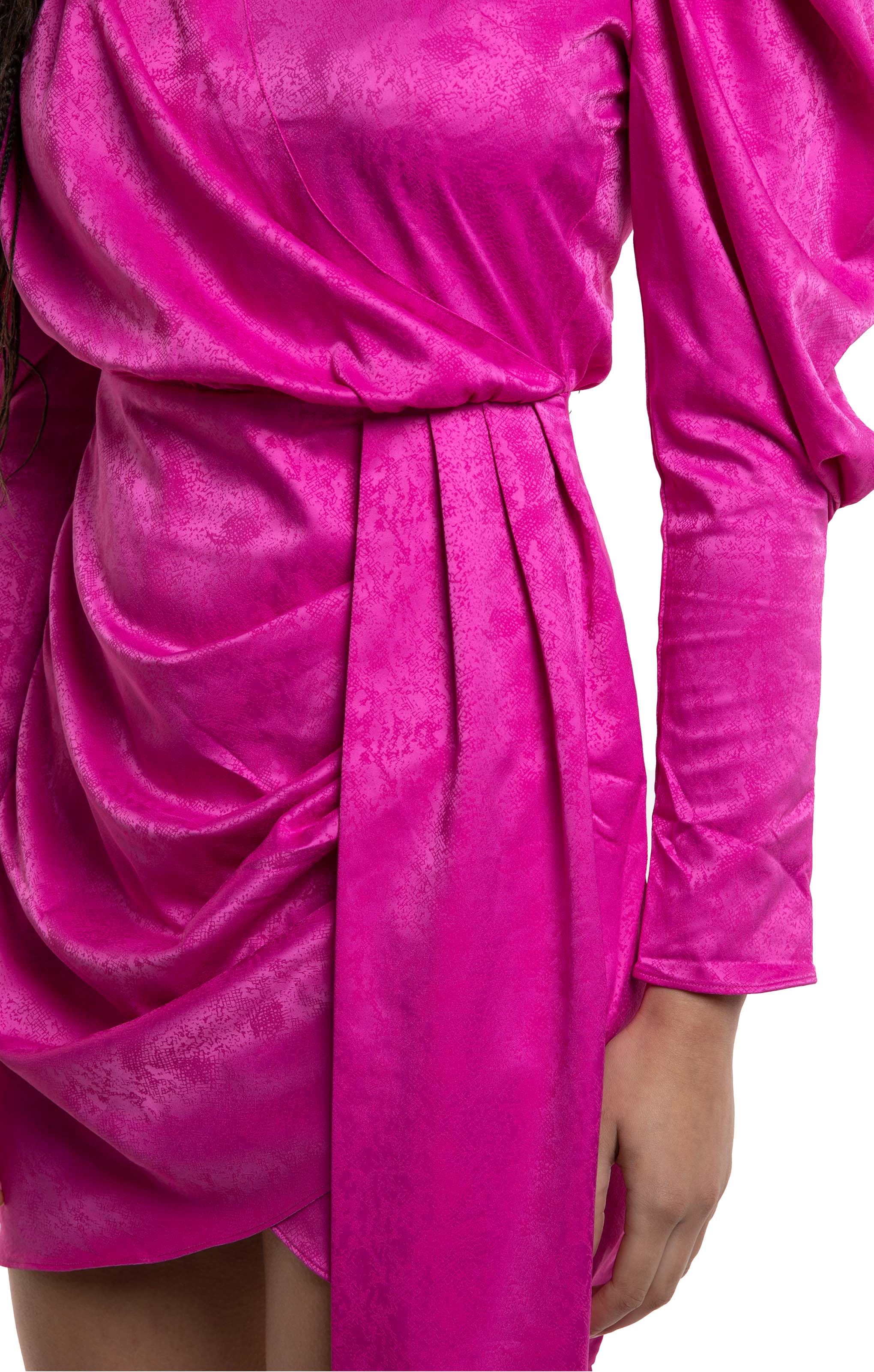 Saylor Romy Pink Satin Mini Dress