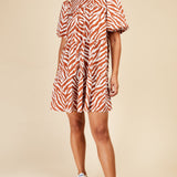 Little Mistress Zebra Print Mini Smock Dress