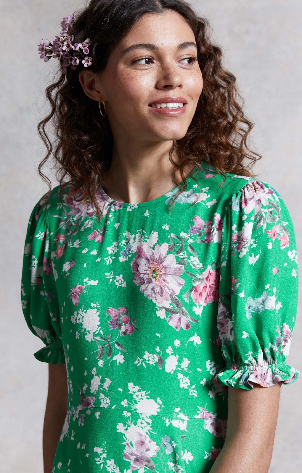 M&S X Ghost Green Floral Midi Dress