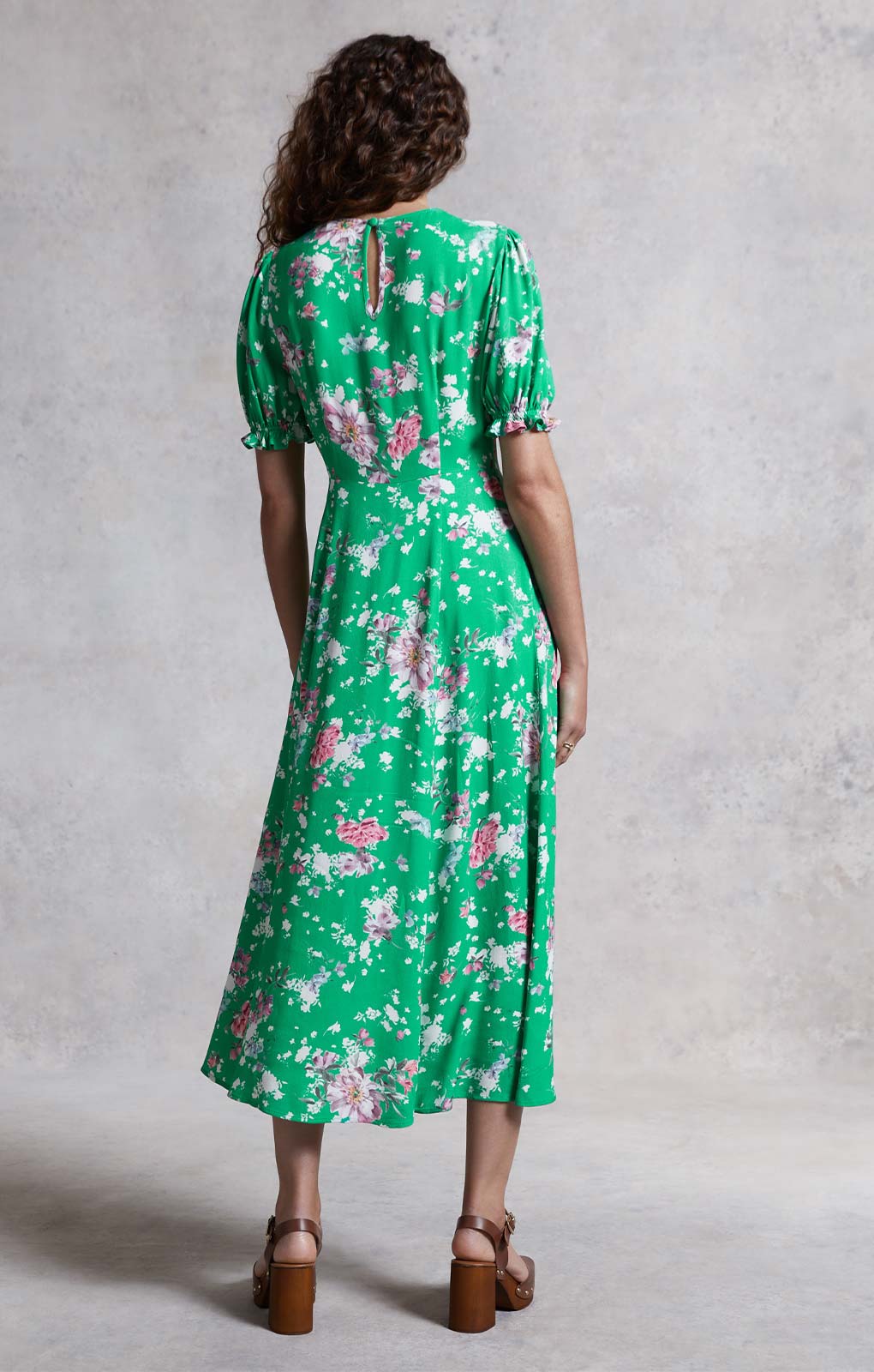M&S X Ghost Green Floral Midi Dress